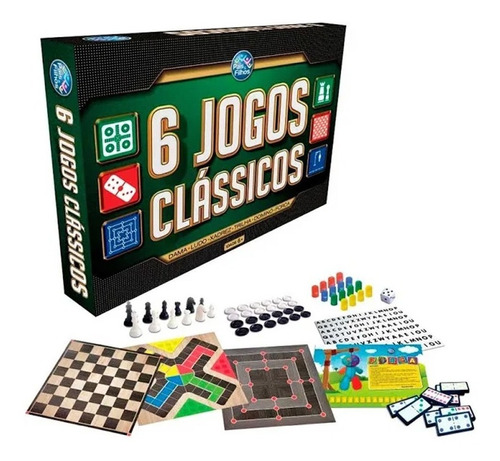 Jogo De Tabuleiro 6 Em 1 Jogo Dama Ludo Bingo Domino Xadrez